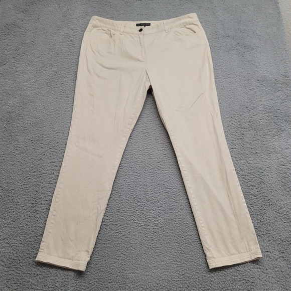 Brooks Brothers 346 Pants Womens 14 Tan Jamie Fit Chino Casual Flat Front Pocket - Picture 1 of 10